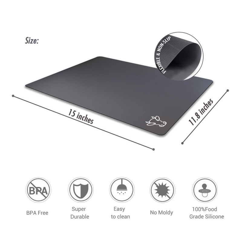 Fotouzy Cutting Board Mats Flexible Plastic Colored Mats with Food Icons, Fotouzy BPA-Free, Non-Porous, Anti-skid back and Dishwasher Safe, Set of 7+1 8 Pieces - Image 4